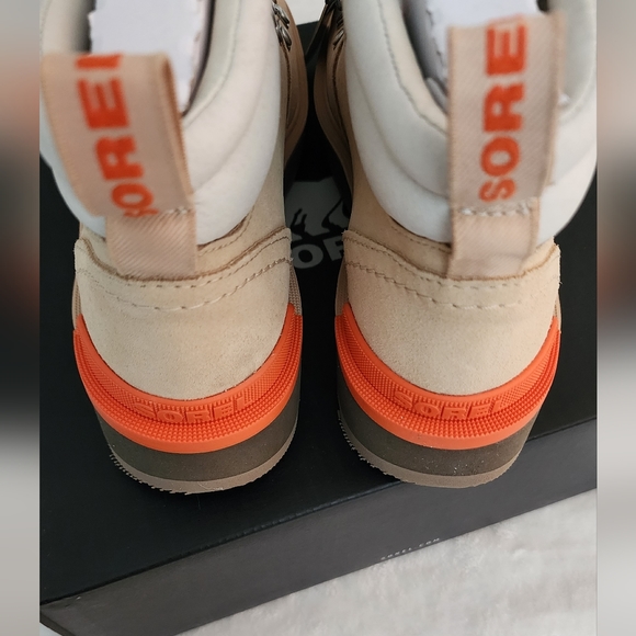 Sorel Hi-Line Hiker Boots Womens Size 5.5 NIB Tan Cream Orange - Picture 7 of 10